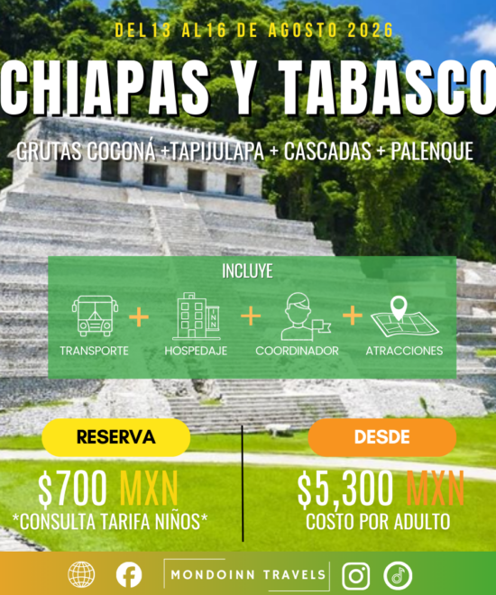 Chiapas & Tabasco | Ago 2026 ✨🌊
