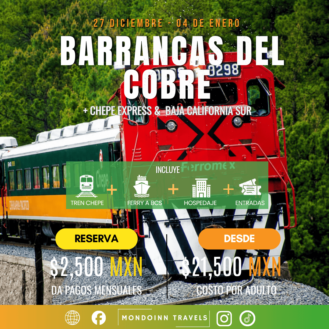 Increíble Tour Barrancas del Cobre y Los Cabos | Dic 2026 – Ene 2027