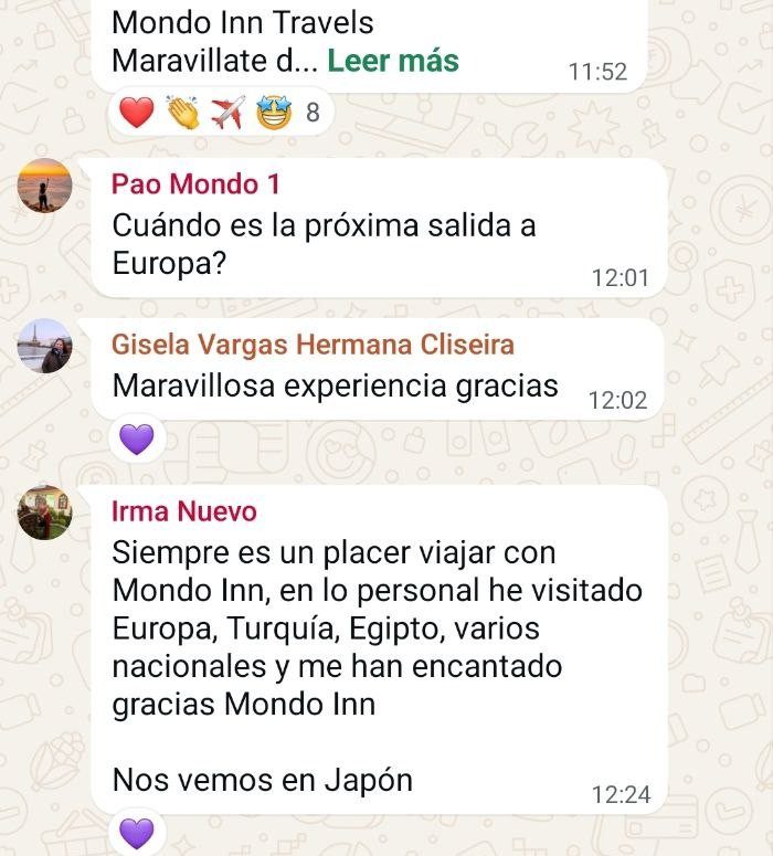 Irma Rodríguez cuenta que ha viajado a Europa, Turquía y Egipto con Mondo Inn Travels y prepara su viaje a Japón