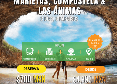 3 Paraísos: Marietas, Compostela & Las Ánimas | 2-4 Abr 2027 🏝️🌊
